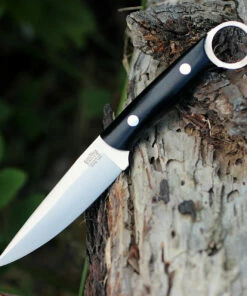 Bark River Knives Bark River 07055MBC Donnybrook, 3.75" CPM-154 Plain Blade, Black Canvas Micarta Handle
