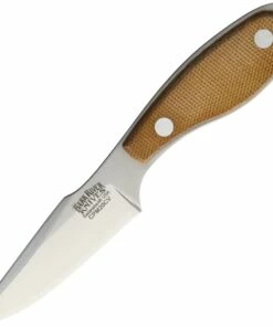 Bark River Knives Bark River 07071MNC Harpoon Necker, 3.1" CPM-20CV Plain Blade, Natural Canvas Micarta Handle