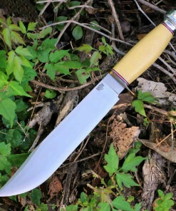 Bark River Knives Bark River 09214PMAI 1909 Michigan Bowie, 10" A-2 Plain Blade, Antique Ivory Micarta Handle