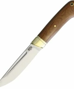Bark River Knives Bark River 10119MNC Ansgar, 4.8" A-2 Plain Blade, Natural Canvas Micarta Handle