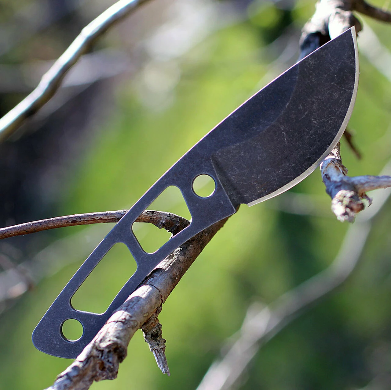 TOPS TBKP01 Backup Neck Knife, 2.38" 1095 Plain Blade, Skeletonized Handle 2 TOPS TBKP01 Backup Neck Knife, 2.38" 1095 Plain Blade, Skeletonized Handle - Image 2