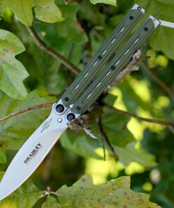 Bradley Cutlery Bradley Kimura BCC901, 3.6" 154CM Spear Point Blade, OD Green G-10 Handles