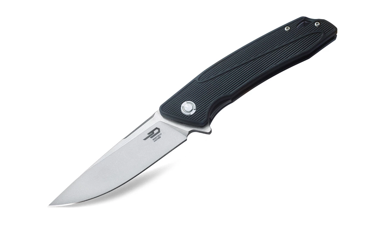 Bestech BTKG09A2 Spike, 3.50" Sandvick 12C27 Stonewash Plain Blade, Black GRN Handle 1 Bestech BTKG09A2 Spike, 3.50" Sandvick 12C27 Stonewash Plain Blade, Black GRN Handle