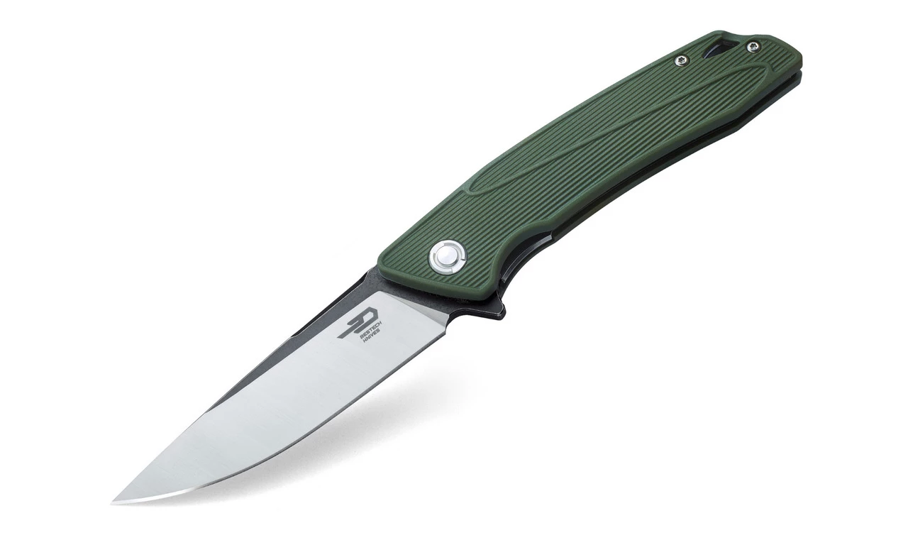 Bestech BTKG09B1 Spike, 3.50" Sandvick 12C27 Black/Satin Plain Blade, Green GRN Handle 1 Bestech BTKG09B1 Spike, 3.50" Sandvick 12C27 Black/Satin Plain Blade, Green GRN Handle