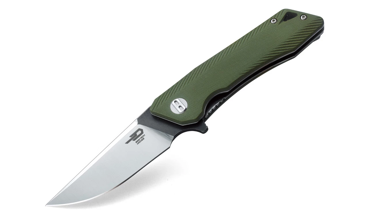 Bestech BTKG10B1 Thron, 3.0" Sandvick 12C27 Black/Satin Plain Blade, Green G-10 Handle 1 Bestech BTKG10B1 Thron, 3.0" Sandvick 12C27 Black/Satin Plain Blade, Green G-10 Handle