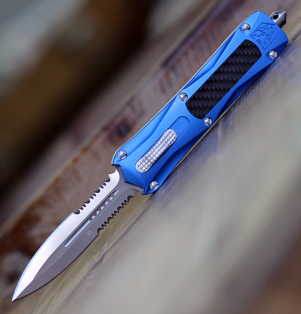 CobraTec Knives BLUKCDAG2SS Blue King Cobra, 4" D2 Steel Dagger Serrated Blade, Anodized Aviation Aluminum Handle 1 CobraTec Knives BLUKCDAG2SS Blue King Cobra, 4" D2 Steel Dagger Serrated Blade, Anodized Aviation Aluminum Handle
