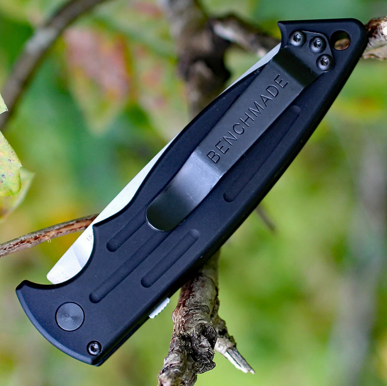 Benchmade Knives Benchmade Mini Reflex II Automatic Folder 2551, 3.17 in. 154CM Blade, Aluminum Handles Plain Edge 4 Benchmade Knives Benchmade Mini Reflex II Automatic Folder 2551, 3.17 in. 154CM Blade, Aluminum Handles Plain Edge - Image 4