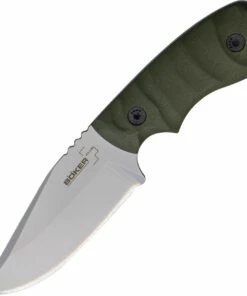 Boker Plus 02BO060 Ridgeback, 3.4" 440C PLAIN Blade, OD Green G-10 Handle