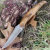 Browning Knives Browning Zebra Wood Fixed Blade, 4" Stainless Plain Blade, Zebra Wood Handle