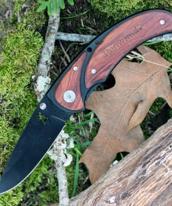 Browning Knives Browning Black/Cocobolo Framelock, 3.5" Black Stainless Plain Blade, Cocobolo Handle