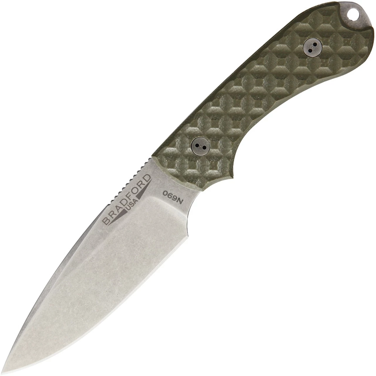 Bradford Guardian3 EDC, 3.5" N690 Plain Blade, OD Green G-10 Handle 1 Bradford Guardian3 EDC, 3.5" N690 Plain Blade, OD Green G-10 Handle