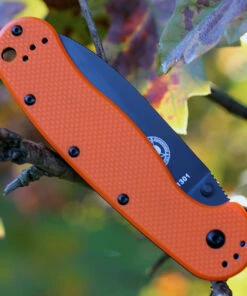 BRK Avispa Folder, Orange Nylon handles, Black AUS-8 Blade, Plain Edge, Design by Esee Knives -Buck Knives Sales brk1301orb 59164.1566585838