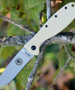 BRK Zancudo BRKR2DT, 2.94", Stonewash D2 Steel, Desert Tan Nylon handles, Design by Esee Knives,