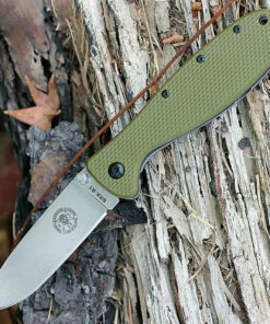 BRK Zancudo BRKR2OD, 2.94", Stonewash D2 Steel, Drop Point, OD Green Nylon handles, Design by Esee Knives,