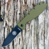 BRK Zancudo BRKR2ODB, 2.94",OD Green Nylon handles, Black EDP Coated D2 Steel, Drop Point, Design by Esee Knives,