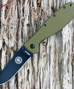 BRK Zancudo BRKR2ODB, 2.94",OD Green Nylon handles, Black EDP Coated D2 Steel, Drop Point, Design by Esee Knives,