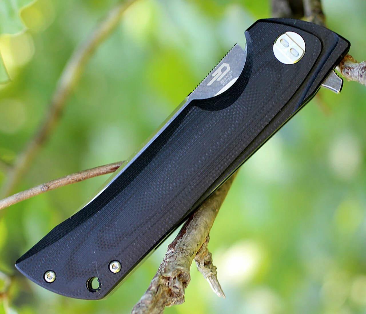 Bestech Paladin BG13A-2, 3.54" D2 Steel Black/Satin Plain Blade, Black G-10 Handle 3 Bestech Paladin BG13A-2, 3.54" D2 Steel Black/Satin Plain Blade, Black G-10 Handle - Image 3