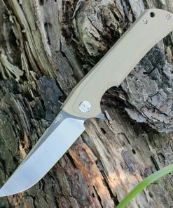 Bestech Paladin BG13B-2, 3.54" D2 Steel Black/Satin Plain Blade, Green G-10 Handle