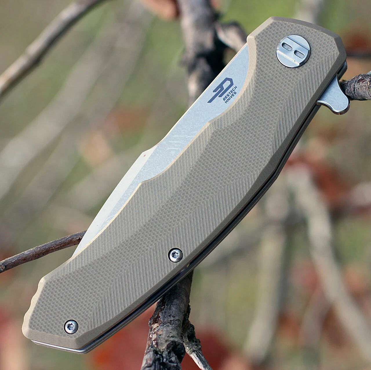 Bestech G04C Warwolf, 3.5" D2 Plain Blade, Army Green G-10 Handle 3 Bestech G04C Warwolf, 3.5" D2 Plain Blade, Army Green G-10 Handle - Image 3