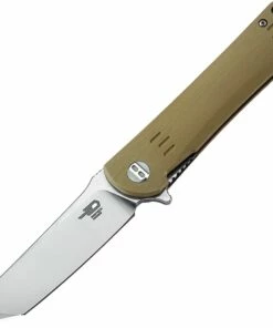 Bestech G06C1 Kendo, 3.75" D2 Plain Blade, Beige G-10 Handle