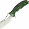 Bestech G12C Hornet, 3.5" D2 Plain Blade, Black/Green G-10 Handle
