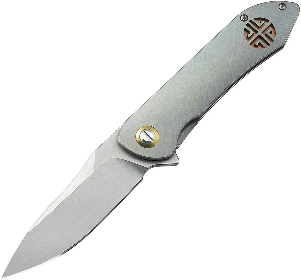Bestech T1703A Emperor, 3.54" CPM-S35VN Plain Blade, Gray Titanium Handle 1 Bestech T1703A Emperor, 3.54" CPM-S35VN Plain Blade, Gray Titanium Handle