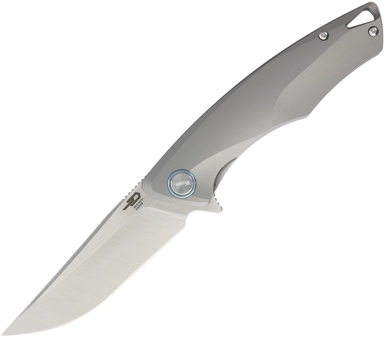 Bestech BT1707C Dolphin, 3.54" CPM-S35VN Stonewash Plain Blade, Gray Titanium Handle 1 Bestech BT1707C Dolphin, 3.54" CPM-S35VN Stonewash Plain Blade, Gray Titanium Handle