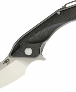 Bestech T1710A Imp, 1.73" CPM-S35VN Plain Blade, Titanium Handle w/Carbon Fiber Inlay