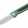 Bestech Knives BT1803B SHINKANZEN, 3.54" S35VN Plain Blade, Green Titanium Handle w/Carbon Fiber Inlay