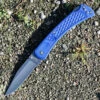 Buck Knives Buck 110 Slim Hunter, 3.75" 420HC Clip Blade, Blue Nylon Handle