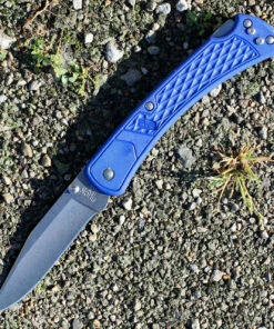 Buck Knives Buck 110 Slim Hunter, 3.75" 420HC Clip Blade, Blue Nylon Handle