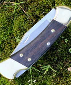 Buck Knives Buck 112 Ranger - Ebony Hardwood w/Blk Leather (3" 420HC Satin) 0112BRS-B -Buck Knives Sales bu112brs.3 85778.1642005312