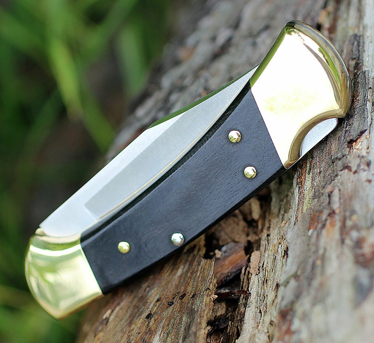 Buck Knives Buck Auto 112BRSA, 3" Satin 420HC SS Plain Blade, Macassar Ebony Dymondwood Handle 4 Buck Knives Buck Auto 112BRSA, 3" Satin 420HC SS Plain Blade, Macassar Ebony Dymondwood Handle - Image 4