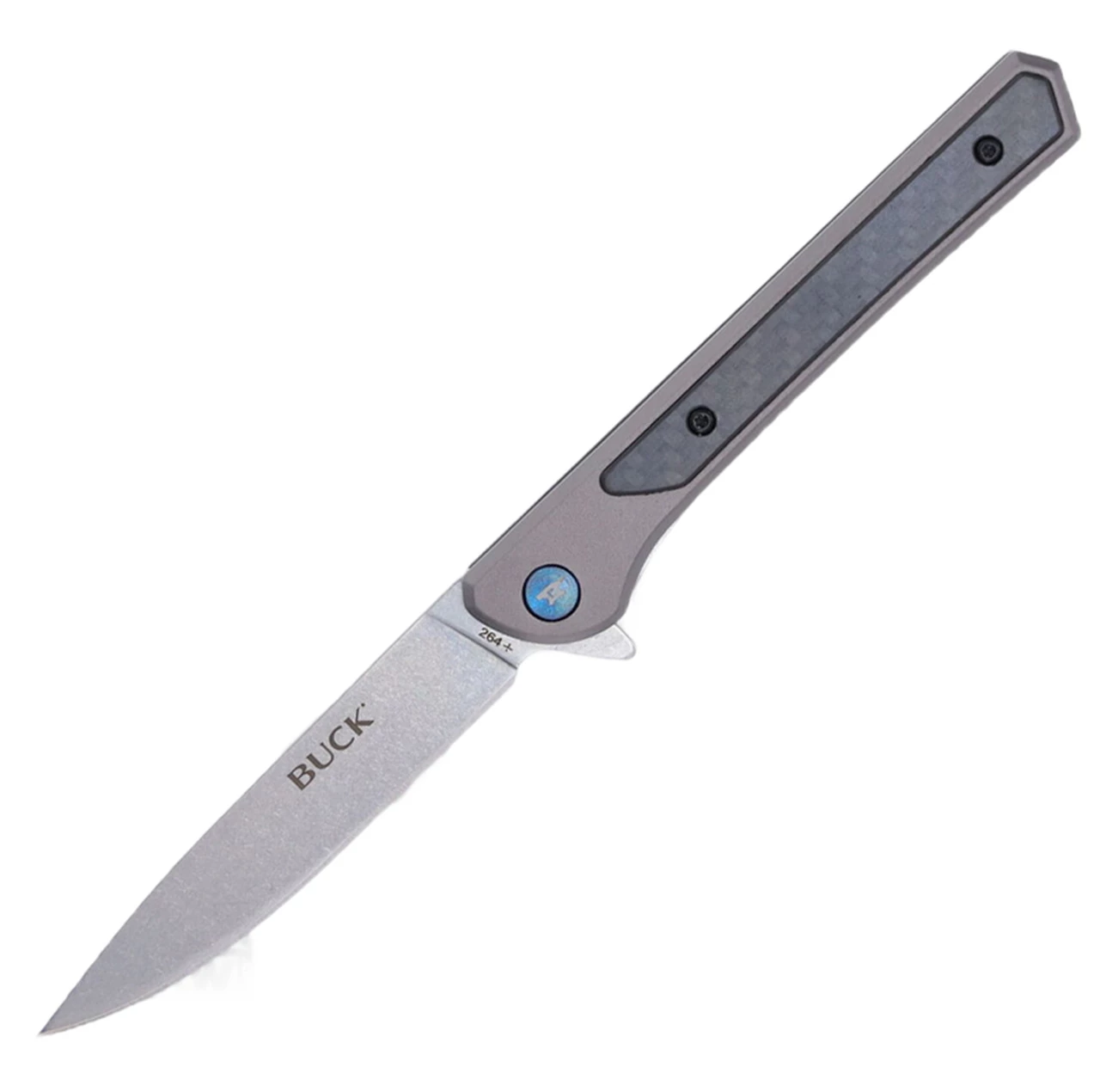 Buck Knives Buck 0264 Cavalier - Gray Aluminum and Carbon Fiber (3.6" 7Cr17 SW) 1 Buck Knives Buck 0264 Cavalier - Gray Aluminum and Carbon Fiber (3.6" 7Cr17 SW)