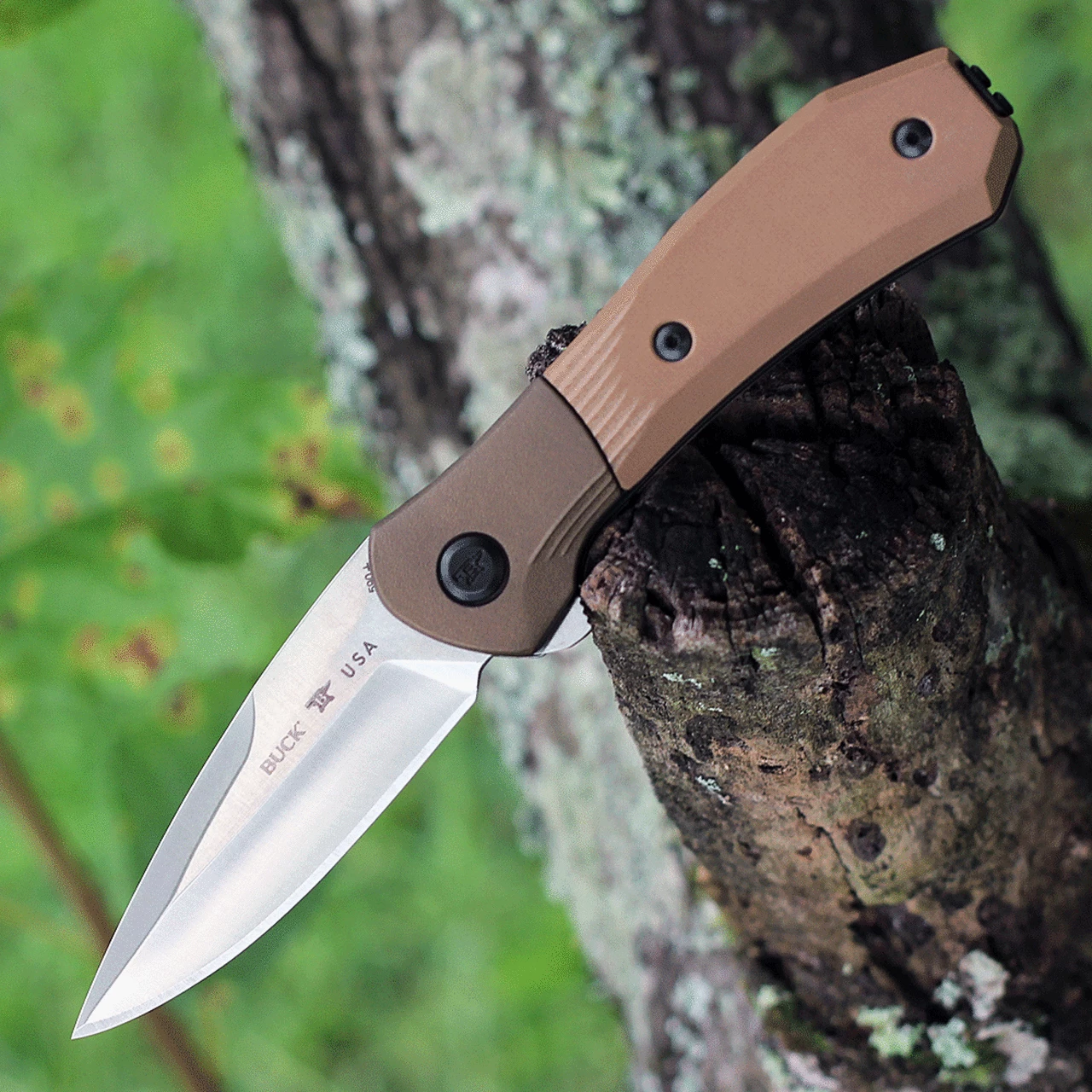 Buck Knives Buck Paradigm Assisted Open Knife 590BRS-B, 3" S35VN Satin Plain Blade, Brown Textured G-10 Handles 1 Buck Knives Buck Paradigm Assisted Open Knife 590BRS-B, 3" S35VN Satin Plain Blade, Brown Textured G-10 Handles