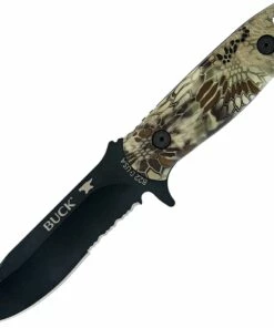 Buck Knives Buck 822CMX26 Sentry, 5" 420HC Plain Blade, Kryptek Highlander Camo Handle