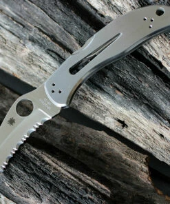 Spyderco Knives Spyderco C08S Harpy, 2.75" VG-10 SpyderEdge Blade, Stainless Handle