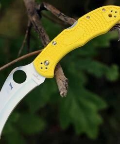 Spyderco Knives Spyderco Tasman Salt 2 FRN Yellow C106PYL2, 2.80 " H-1 Plain Blade