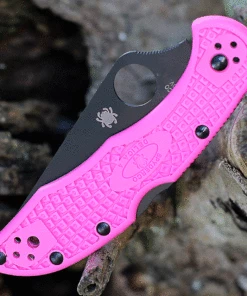 Spyderco Knives Spyderco Delica 4 FRN Pink C11FPPNS30VBK, 2.90" CPM S30V Black Plain Blade, Pink FRN Handle -Buck Knives Sales c11fppns30vbk.2 74791.1630510080