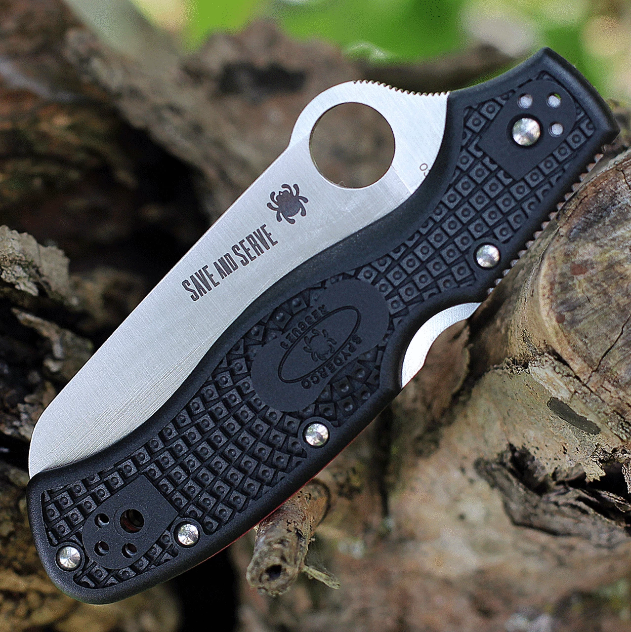 Spyderco Knives Spyderco Rescue Thin Red Line 3.57" Satin Black FRN C14FBKRD3 4 Spyderco Knives Spyderco Rescue Thin Red Line 3.57" Satin Black FRN C14FBKRD3 - Image 4