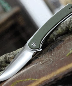 CIVIVI Knives CIVIVI Asticus C2002A, 3.80" D2 Satin Drop Point Plain Blade, OD Green G-10 Handles