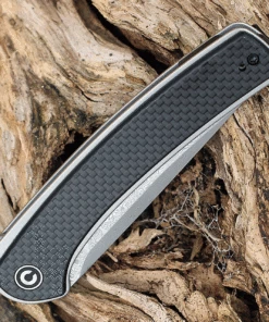 CIVIVI Knives CIVIVI Asticus C2002DS-1, 3.80" Damascus Drop Point Plain Blade, Black G-10 Handles w/ Twill Carbon Fiber Overlay -Buck Knives Sales c2002ds1.3 37298.1628006868