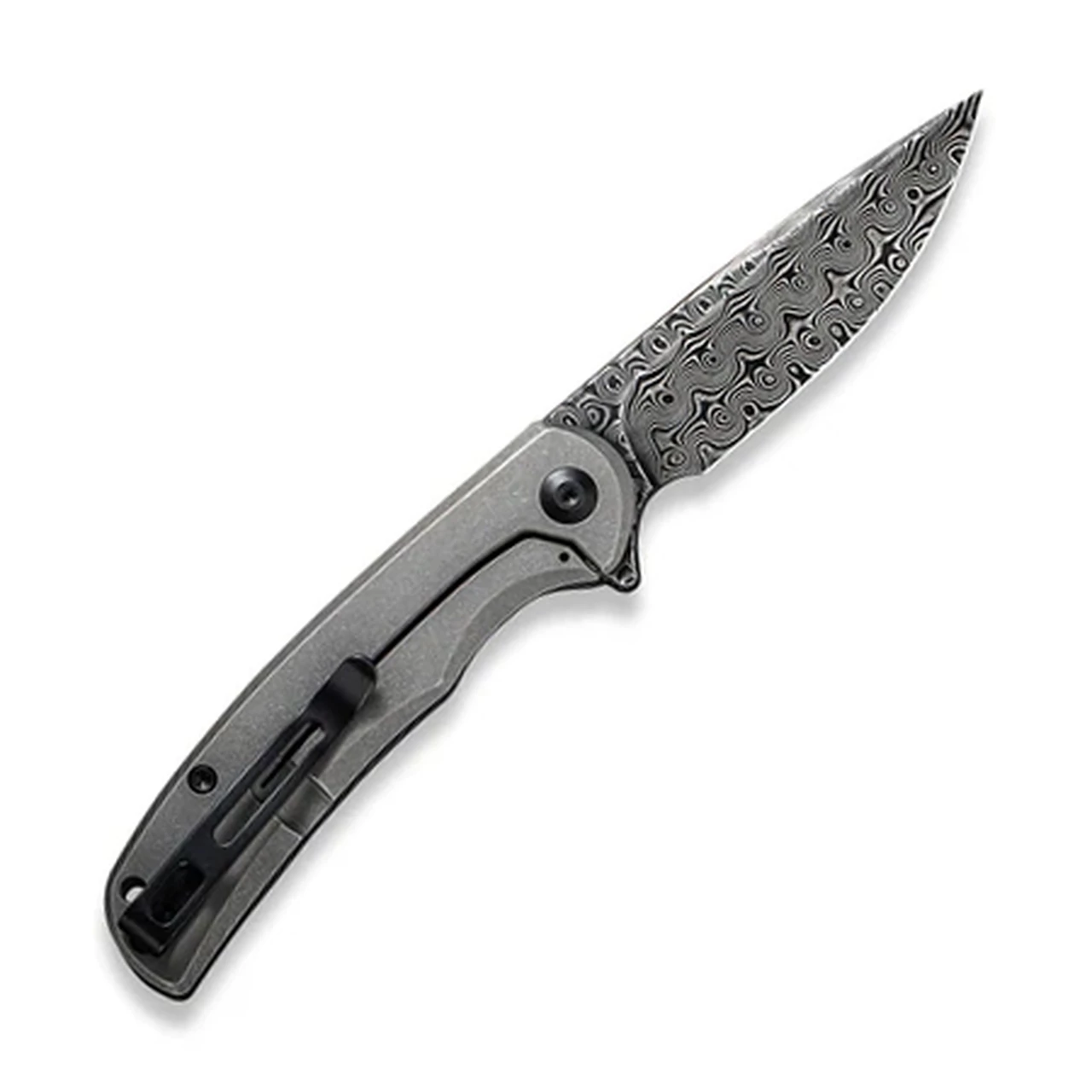 CIVIVI Knives CIVIVI NOx - Contoured Marble CF / Gray Steel (3" Blk Hand Rubbed Damascus) C2110DS-1 2 CIVIVI Knives CIVIVI NOx - Contoured Marble CF / Gray Steel (3" Blk Hand Rubbed Damascus) C2110DS-1 - Image 2