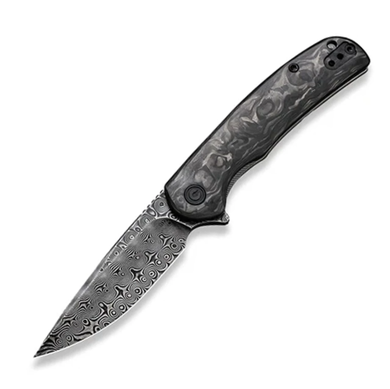 CIVIVI Knives CIVIVI NOx - Contoured Marble CF / Gray Steel (3" Blk Hand Rubbed Damascus) C2110DS-1 1 CIVIVI Knives CIVIVI NOx - Contoured Marble CF / Gray Steel (3" Blk Hand Rubbed Damascus) C2110DS-1