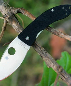 Spyderco Knives Spyderco Lil Lum G-10 Black C205GP, 2.38 in. VG-10 Plain Blade