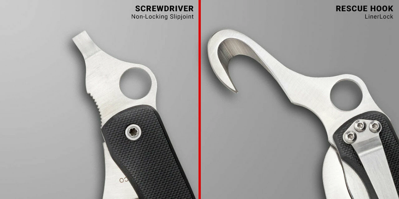 Spyderco Knives Spyderco C209GS ClipiTool Rescue, 3.61" 8Cr13MoV Serrated Blade, Black G-10 Handle 6 Spyderco Knives Spyderco C209GS ClipiTool Rescue, 3.61" 8Cr13MoV Serrated Blade, Black G-10 Handle - Image 6