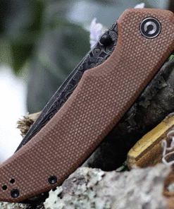 CIVIVI Knives CIVIVI Brazen Flipper Knife C2102DS-1, 3.46" Damascus Blade, Brown Micarta Handle -Buck Knives Sales c2102DS1.3 92467.1619107980