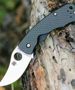 Spyderco Knives Spyderco C210CFP Reinhold Rhino, 2.35" CTS-XHP Plain Blade, Carbon Fiber Handle