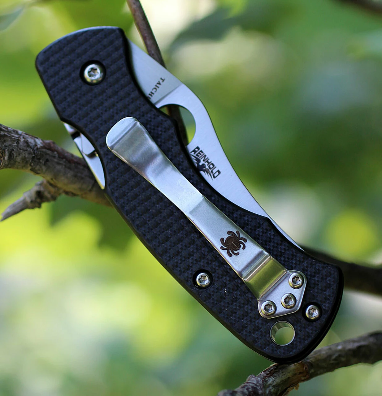 Spyderco Knives Spyderco C210CFP Reinhold Rhino, 2.35" CTS-XHP Plain Blade, Carbon Fiber Handle 3 Spyderco Knives Spyderco C210CFP Reinhold Rhino, 2.35" CTS-XHP Plain Blade, Carbon Fiber Handle - Image 3