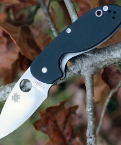 Spyderco Knives Spyderco Efficient G-10 Black C216GP, 2.98" 8Cr13MoV Plain Blade